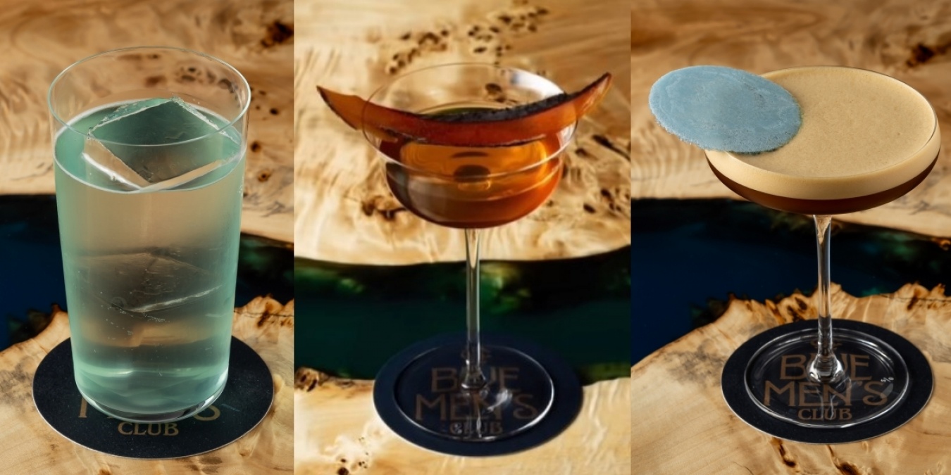 （左) Yotsuya Cider / 四ツ谷サイダー（中）Dirty Plum / ダーティ・プラム（右）Kome Kome Espresso Martini /コメ・コメ・エスプレッソマティーニ