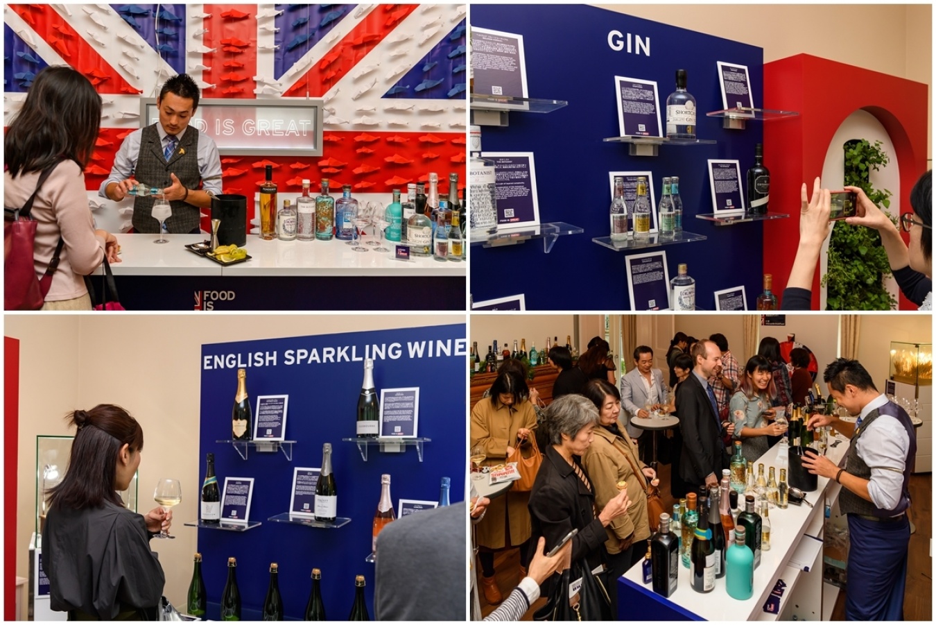 「Food is GREAT ギャラリー」東京会場での様子。写真左上が岡田隆一郎さん。