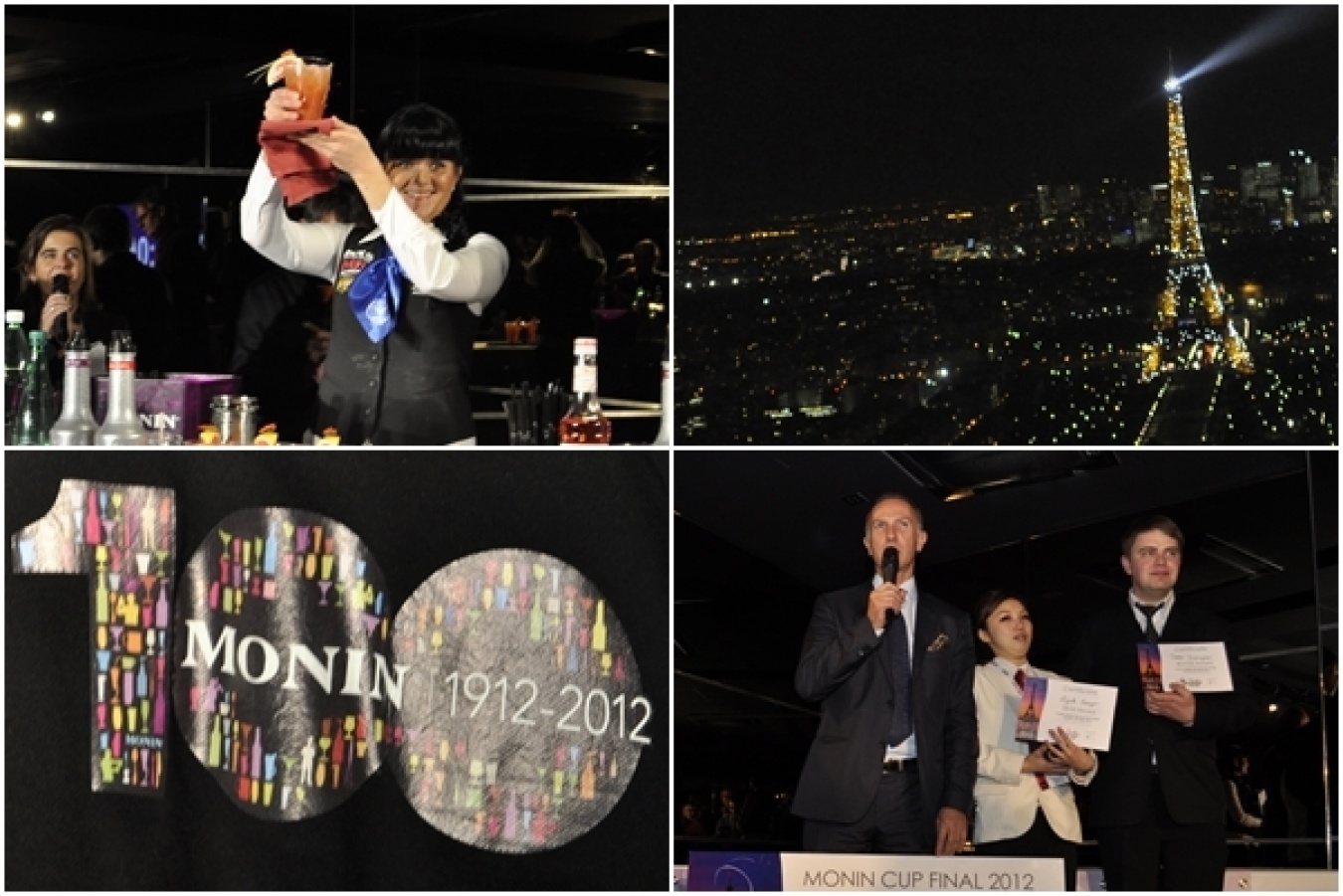 写真左上が優勝者のマヤ・イリナさん。右下がモナン社社長のオリヴィエ・モナン氏、本郷みゆきさん、第3位のタダス・ダヴェルヴィッツさん。