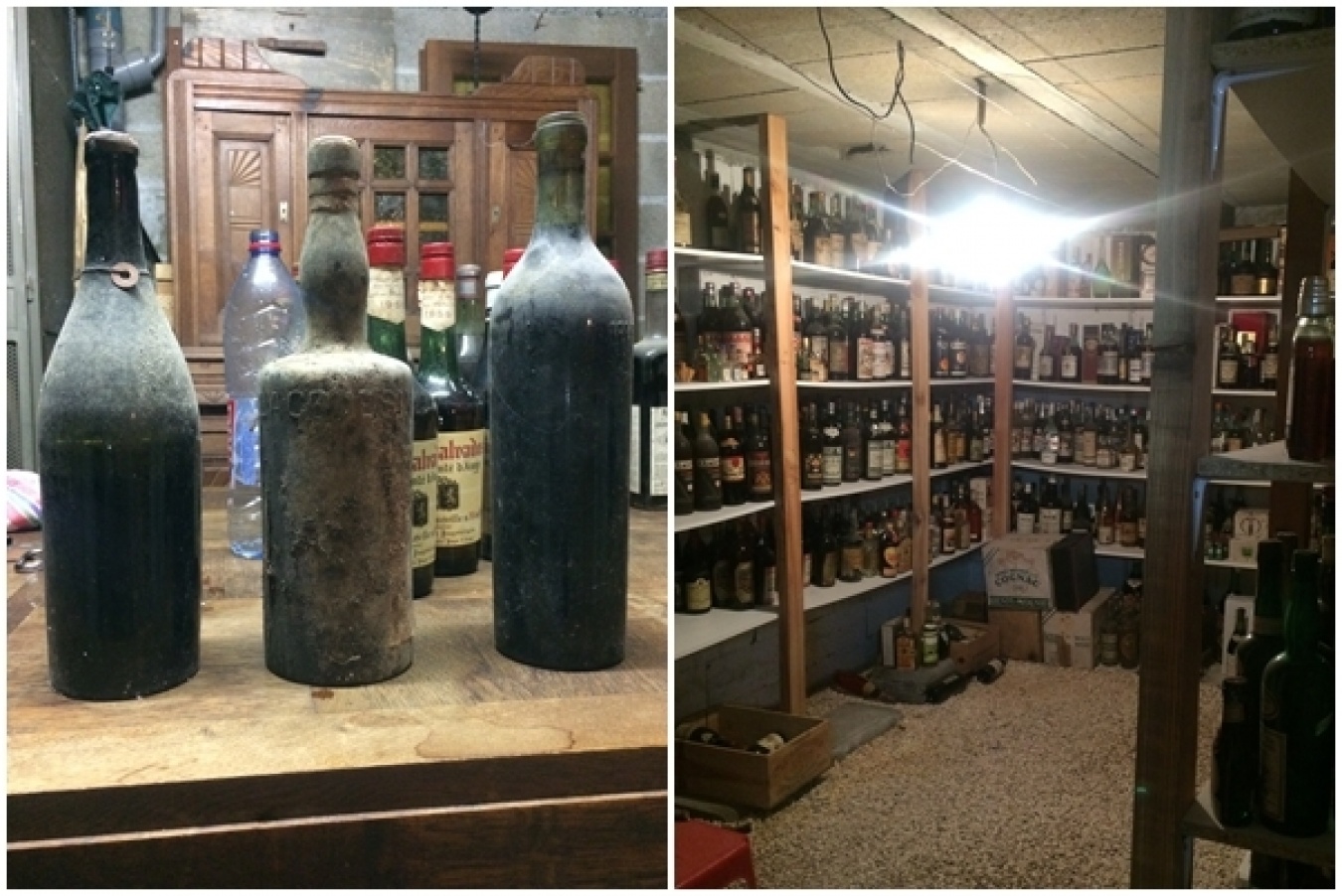 オールドボトルは、ラベルの文言、ボトルの形状、封印の形などでどの時代のものかを見極める。