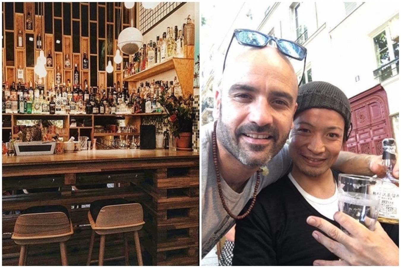 写真右の人物が、Tiger Barオーナーバーテンダーのスタニスラさん。