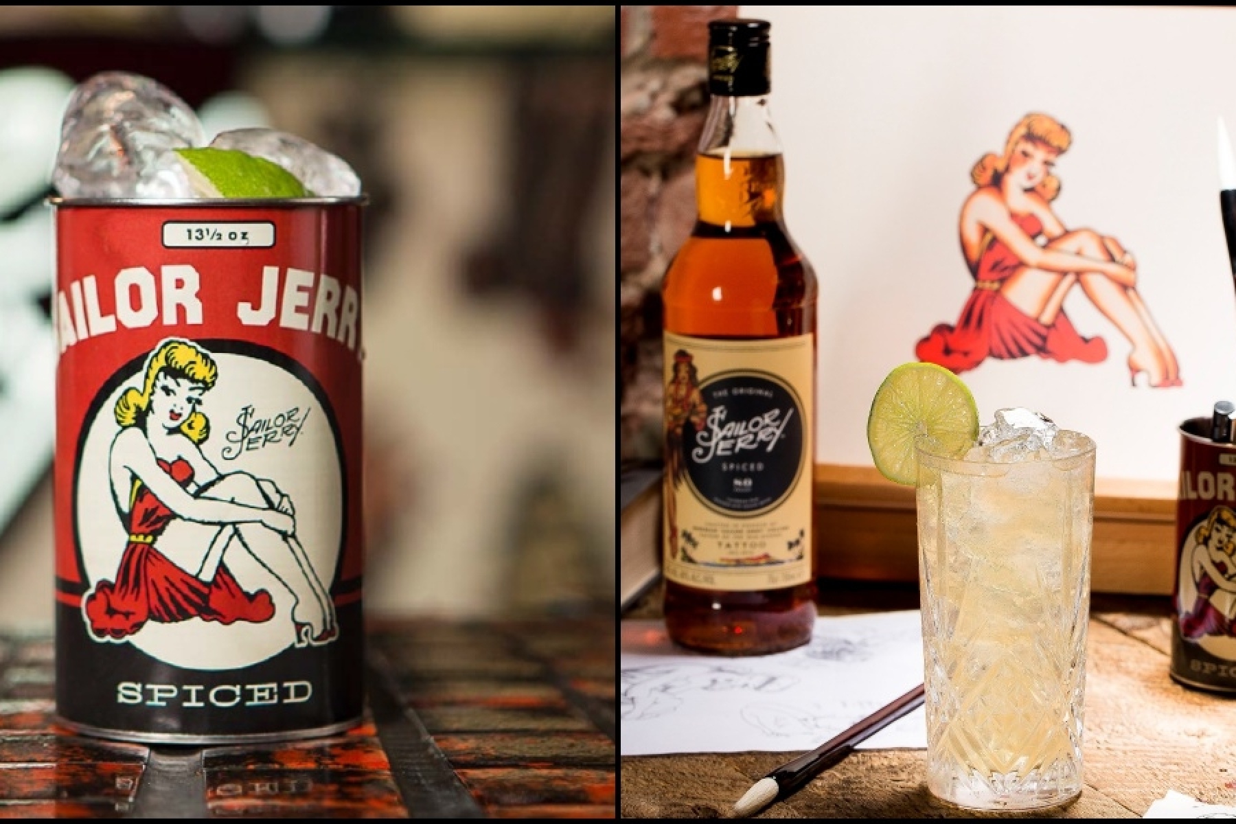 伝説のタトゥーアーティストに因んだスパイスド・ラム
『セイラー・ジェリー』特製オイル缶カップを
どりぷら会員30名様にプレゼント！ 