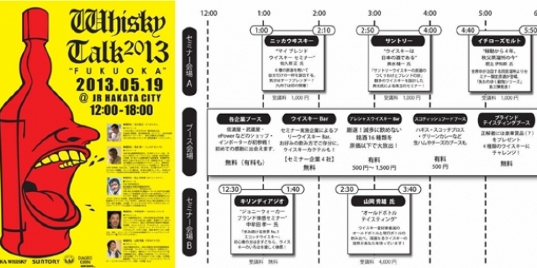 「ウイスキートーク福岡2013」
5月19日（日）開催！