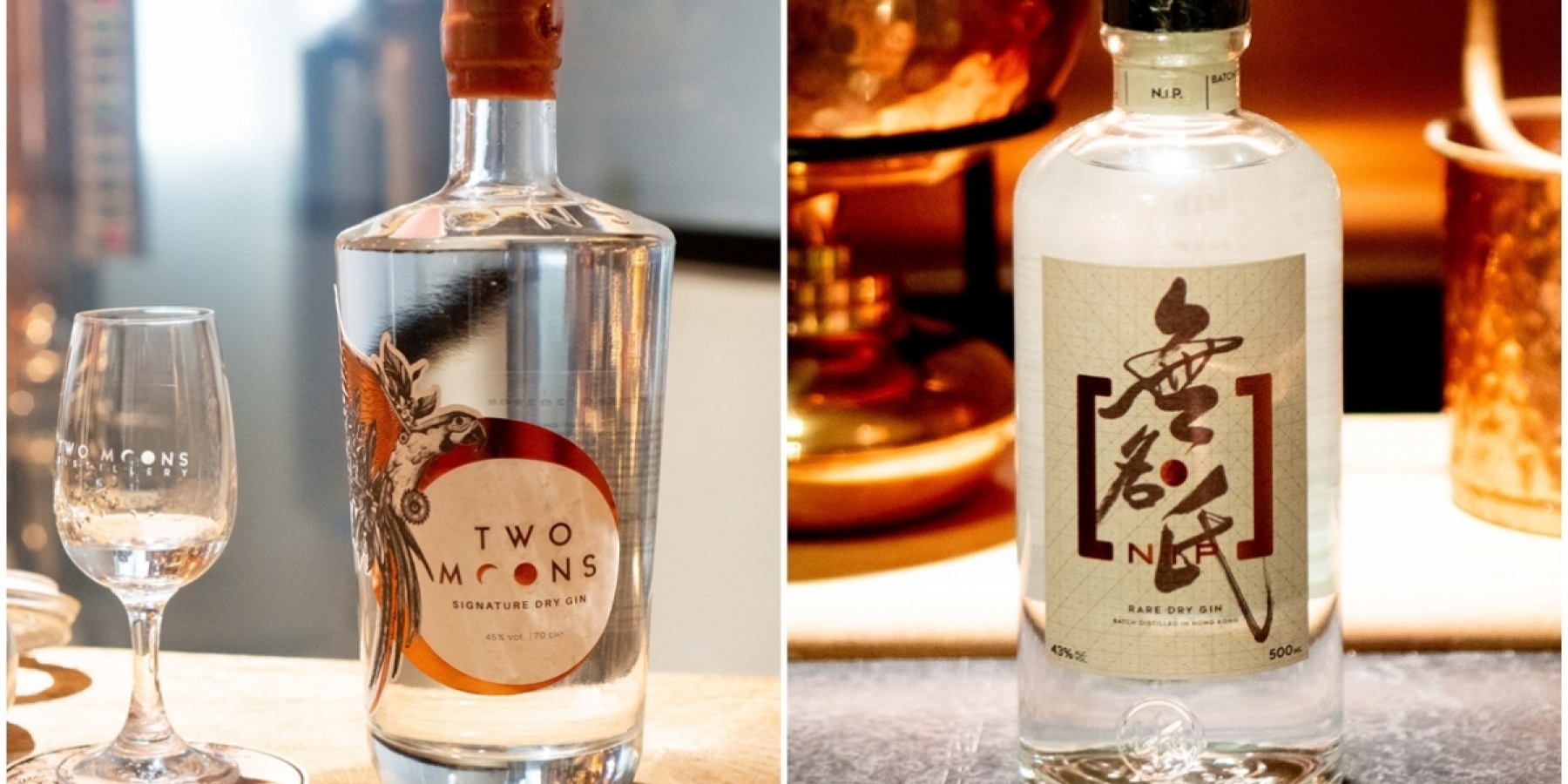 香港の新生2大クラフトジン
「Two Moons」と「N.I.P」！
