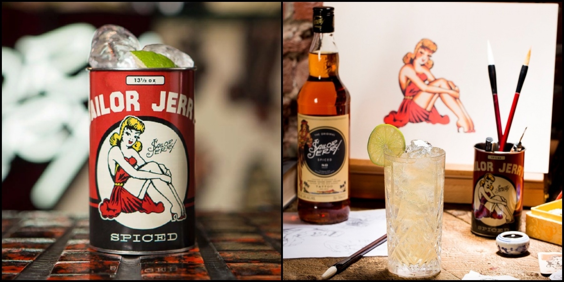 伝説のタトゥーアーティストに因んだスパイスド・ラム
『セイラー・ジェリー』特製オイル缶カップを
どりぷら会員30名様にプレゼント！ 