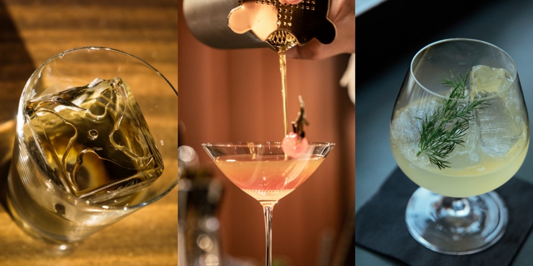 今月のカクテル
ほうじ茶の香りはステーキの香り？