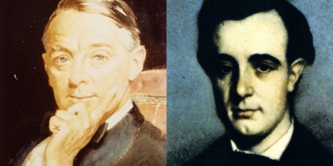 （左）ジョン・ハームズワース卿（現代ペリエの創始者）（右）医師ルイ・ウジェン・ペリエ博士　©PERRIER Archive – Vergèze Museum